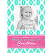 Diamond Ikat Printable Holiday Photo Card - Pink and Aqua
